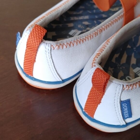 Sebago footwear for women size 7M white Blue and Orange - Picture 6 of 11